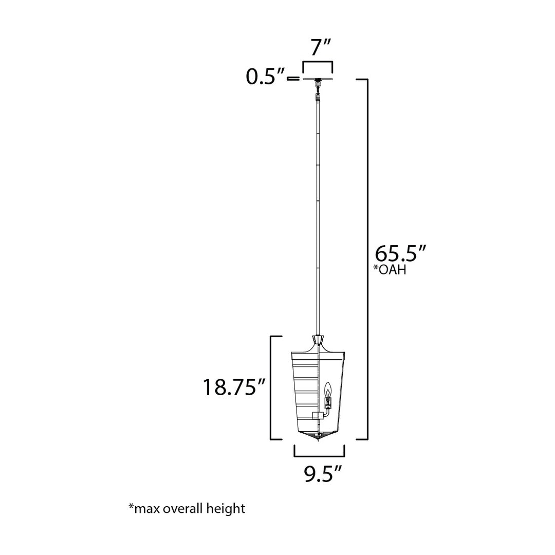Copacabana 3-Light Pendant by Studio M Lighting – line drawing