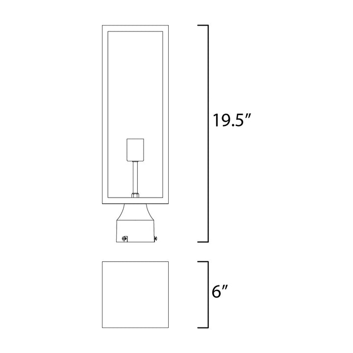 Catalina 1-Light Outdoor Pole/Post Lantern by Studio M Lighting – line drawing