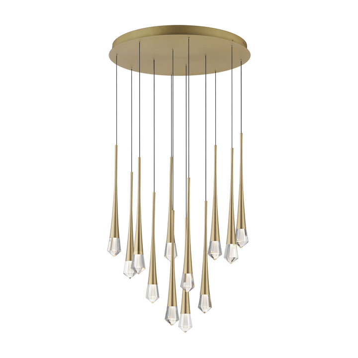 Pierce 12-Light LED Pendant by Studio M Lighting in Gold