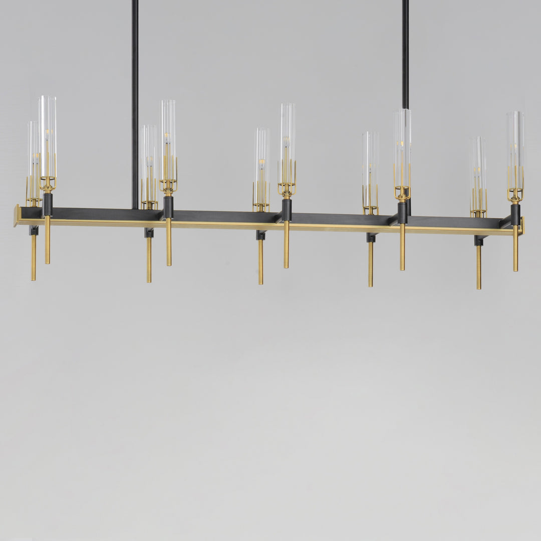 Flambeau 10-Light Linear LED Chandelier by Studio M Lighting – lifestyle