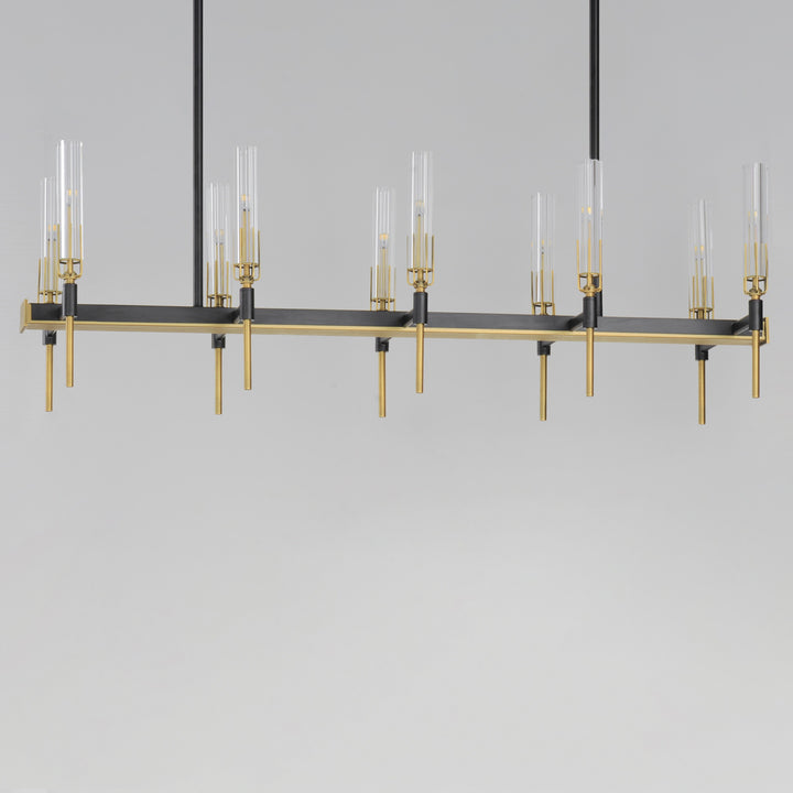Flambeau 10-Light Linear LED Chandelier by Studio M Lighting – lifestyle