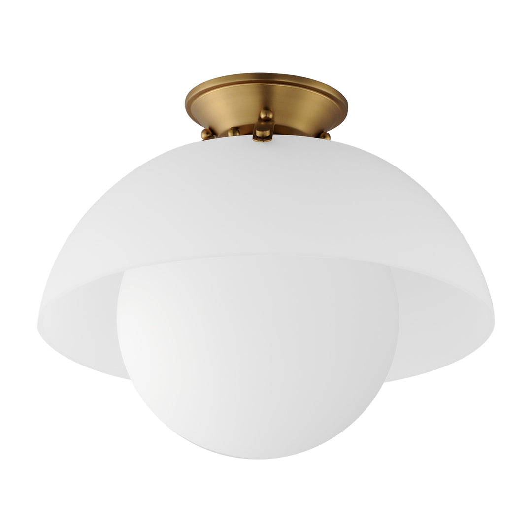 Domain 14" Semi Flush by Studio M Lighting in Natural Aged Brass