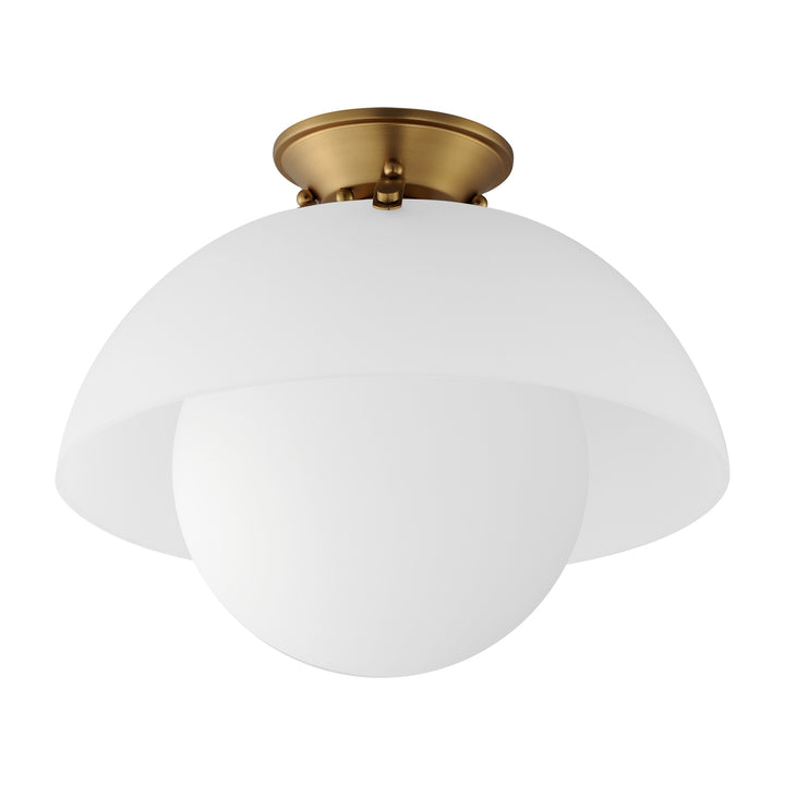 Domain 14" Semi Flush by Studio M Lighting in Natural Aged Brass