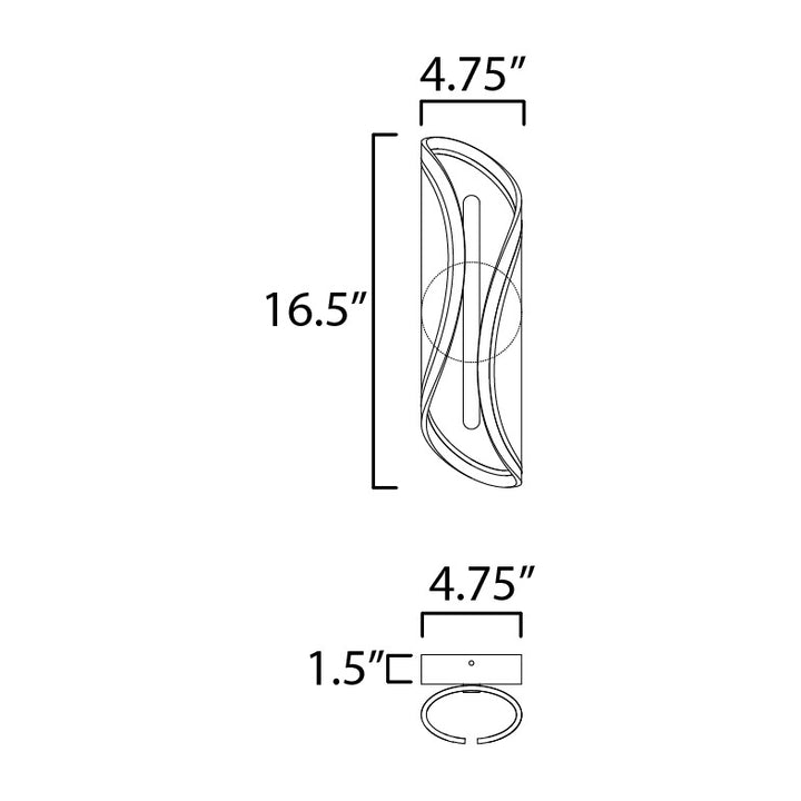 Manta LED Wall Sconce by Studio M Lighting – line drawing