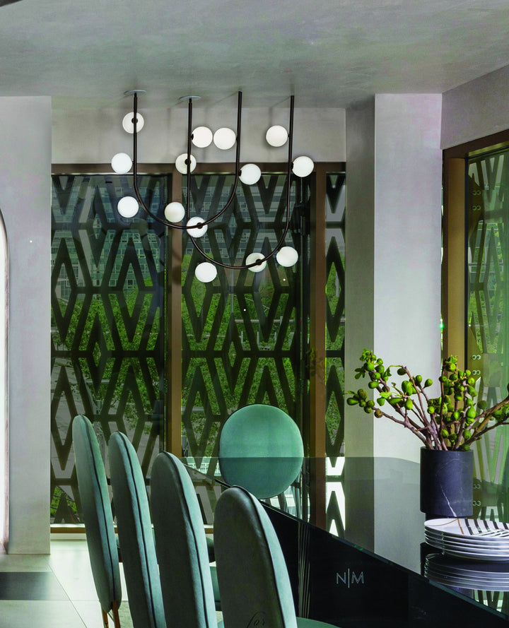 Contour 14-Light Fixed Stem Ceiling Light by Studio M Lighting – lifestyle