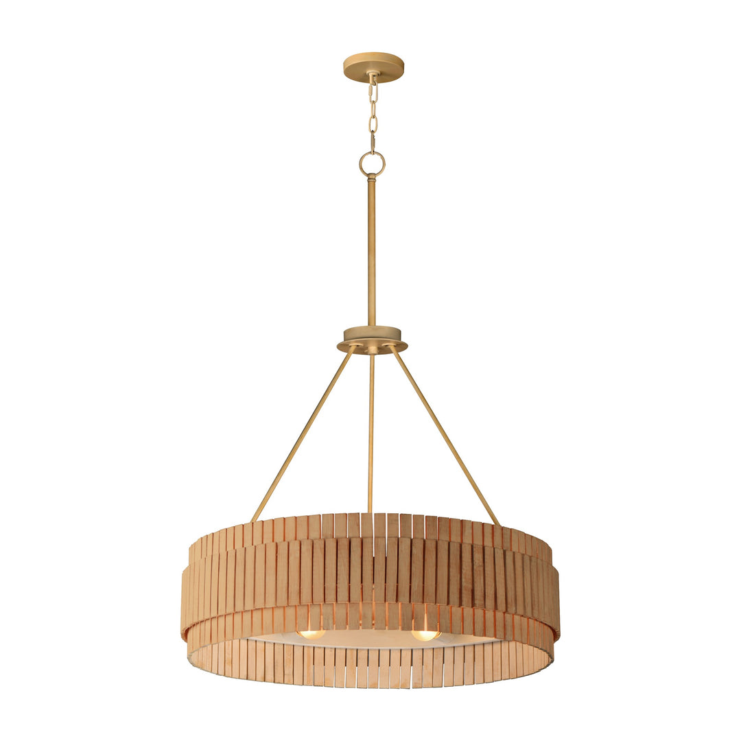 Satori 6-Light Chandelier by Studio M Lighting in Natural Aged Brass