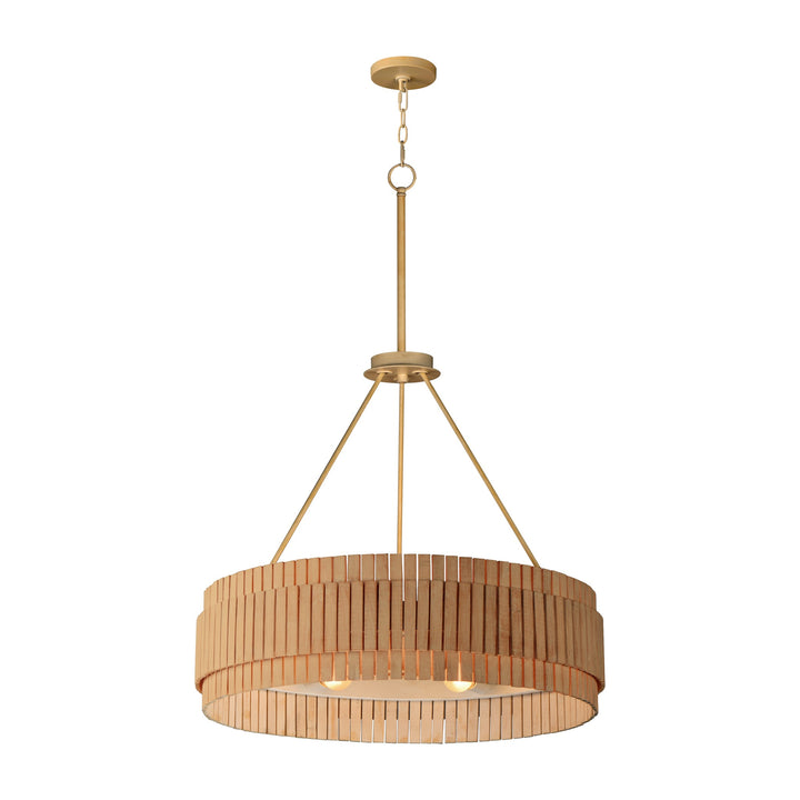 Satori 6-Light Chandelier by Studio M Lighting in Natural Aged Brass