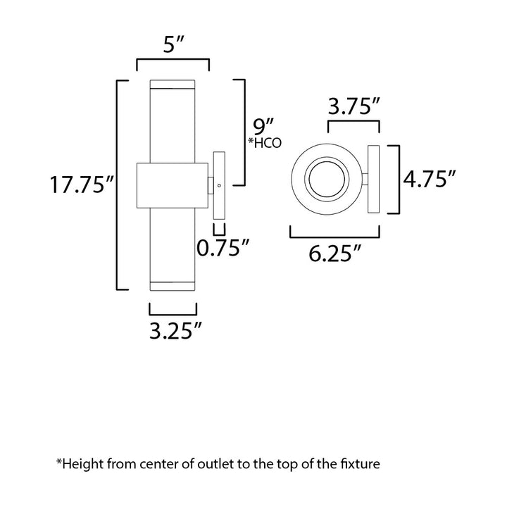 Reveal Outdoor Reveal Large LED Outdoor Wall Sconce by Studio M Lighting – line drawing