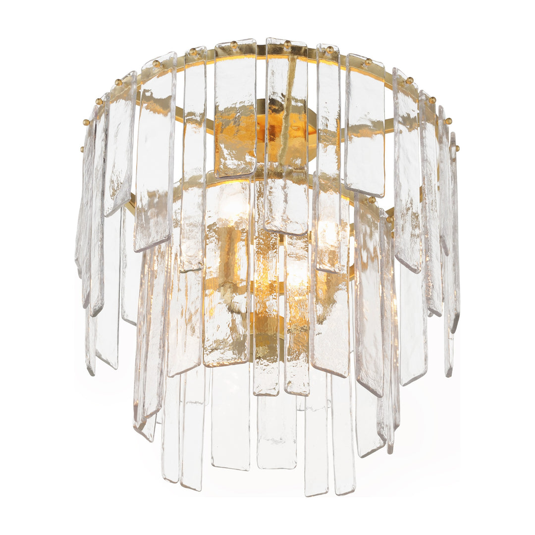 Warren 4-Light Semi-Flush / Pendant by Studio M Lighting in Gold Leaf