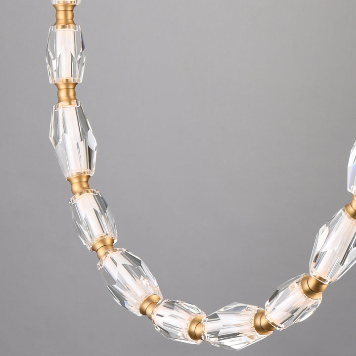 Dolce Vita 108" LED Pendant by Studio M Lighting – crystal detail