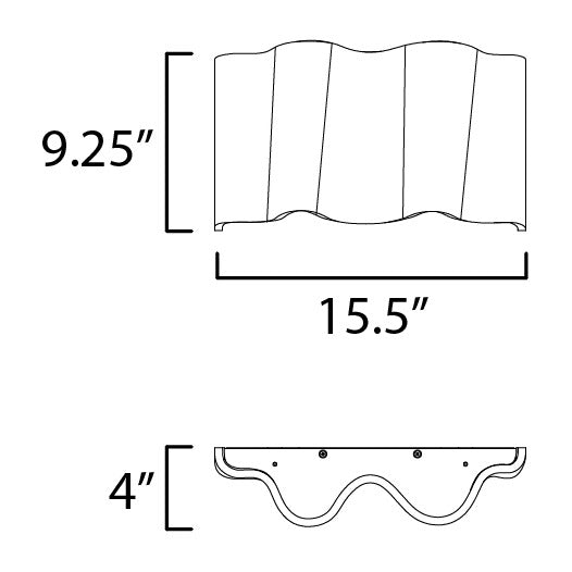 Curtain Call Wall Sconce by Studio M Lighting – line drawing
