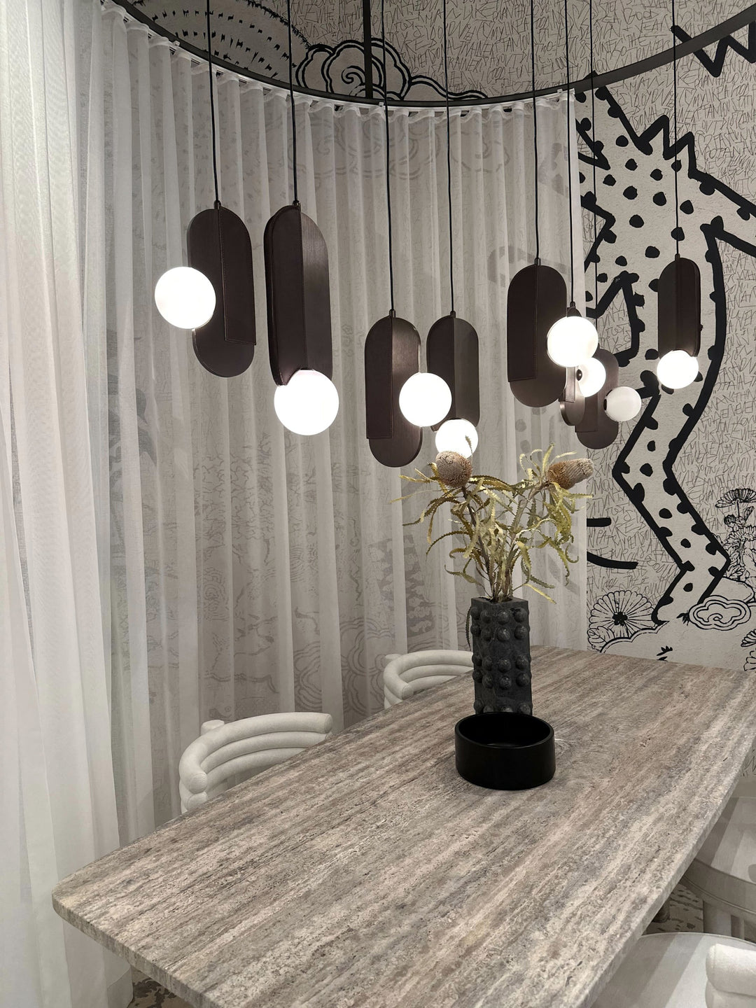 Stitched 8-Light Pendant by Studio M Lighting – lifestyle