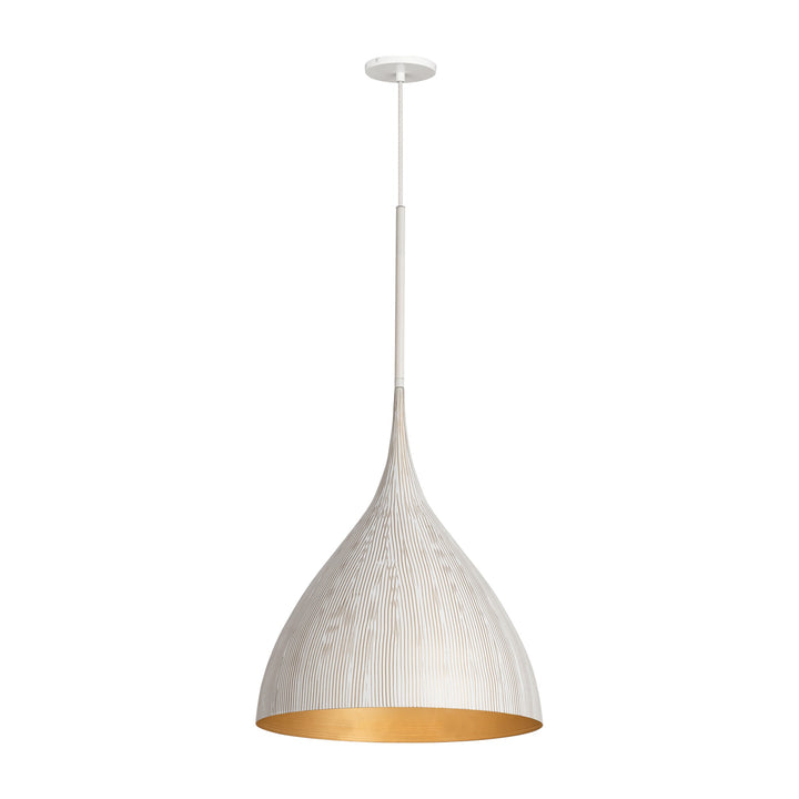 Fleur 1-Light Pendant by Studio M Lighting in White/Gold