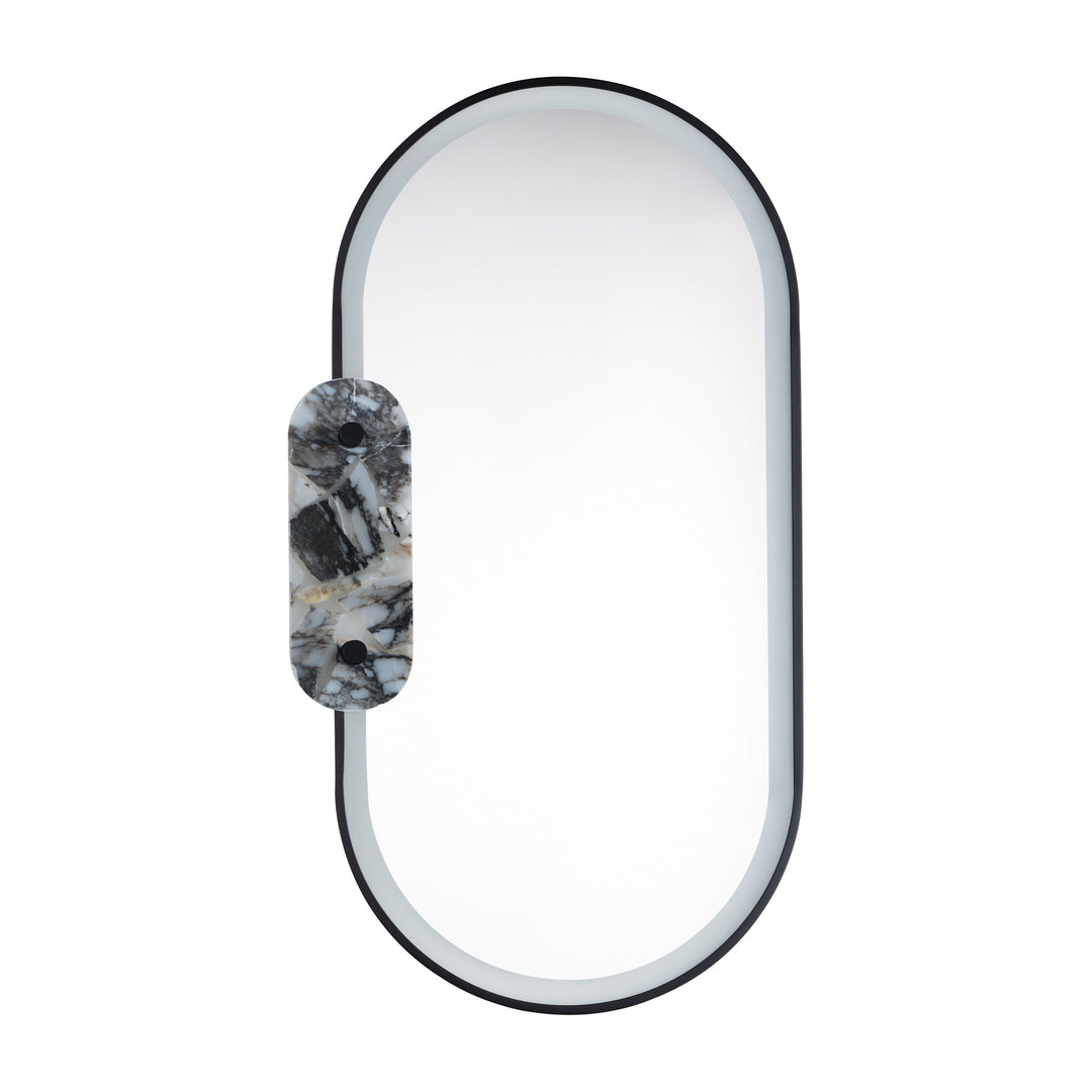 Stonewall LED Mirror by Studio M Lighting in Black