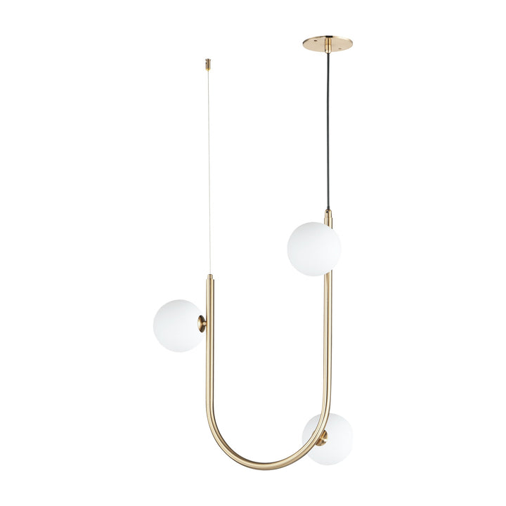 Contour 3-Light Cord Hung Pendant by Studio M Lighting in Heritage