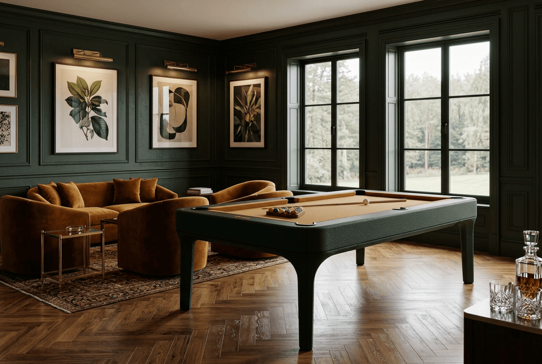Luca Leather Modern Slate Pool Table