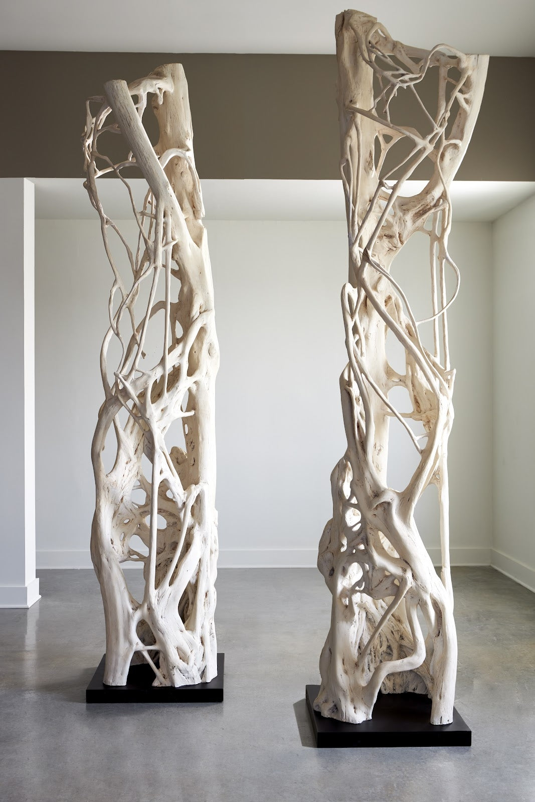 Cast Entwined Root Column Sculpture, Faux Bleached | Phillips