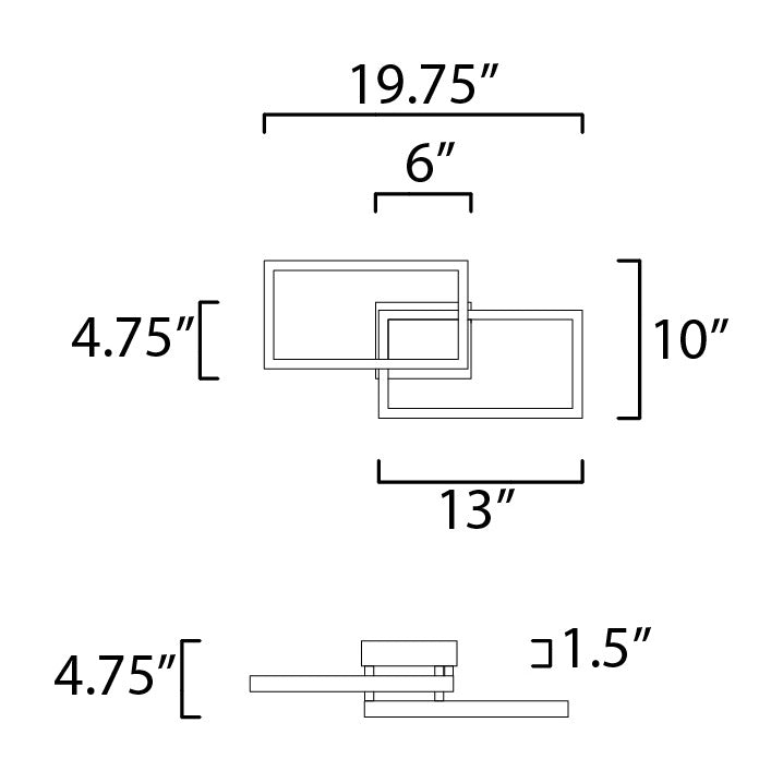 Traverse LED Outdoor Wall Sconce by Studio M Lighting – line drawing