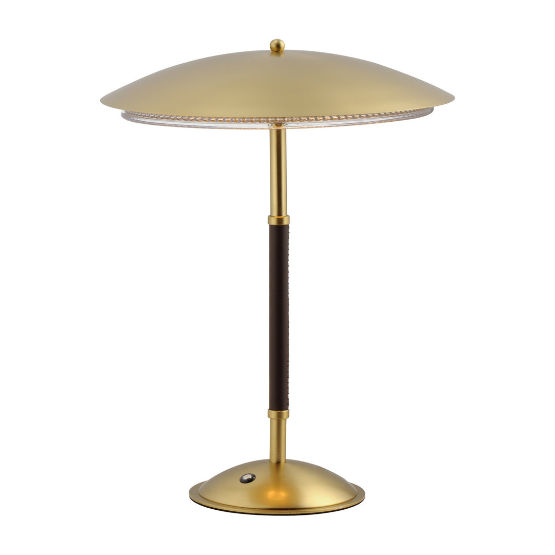 Prismatic LED Table Lamp by Studio M Lighting in Natural Aged Brass