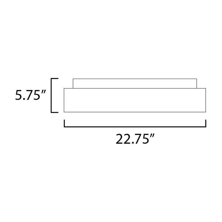 iCorona FoH ona 24 LED Flush Mount with Wiz RGBW by Studio M Lighting – line drawing