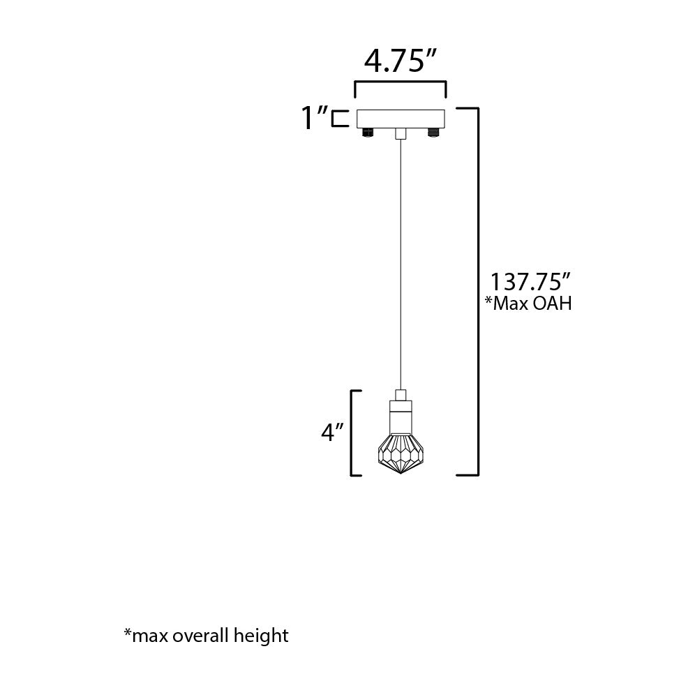 Norma Jeane Single Pendant by Studio M Lighting – line drawing