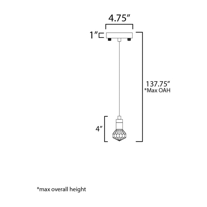 Norma Jeane Single Pendant by Studio M Lighting – line drawing