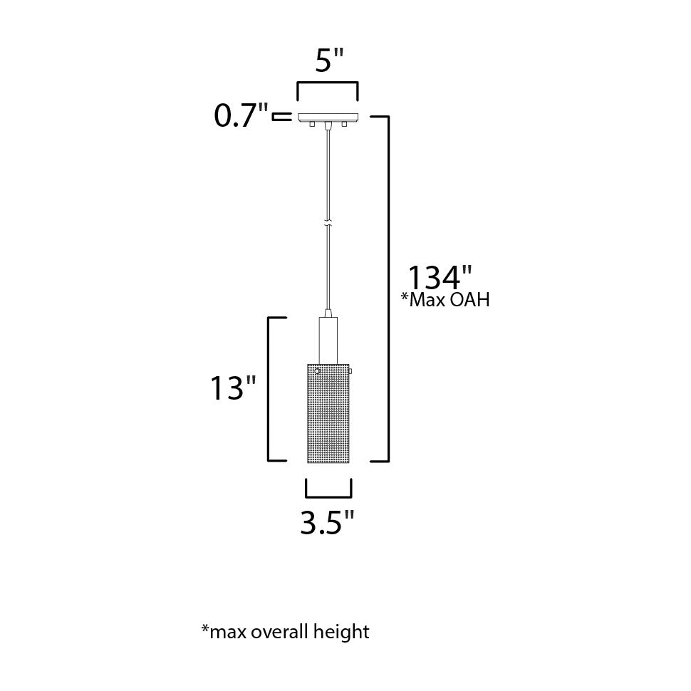 Perf Mini Pendant by Studio M Lighting – line drawing