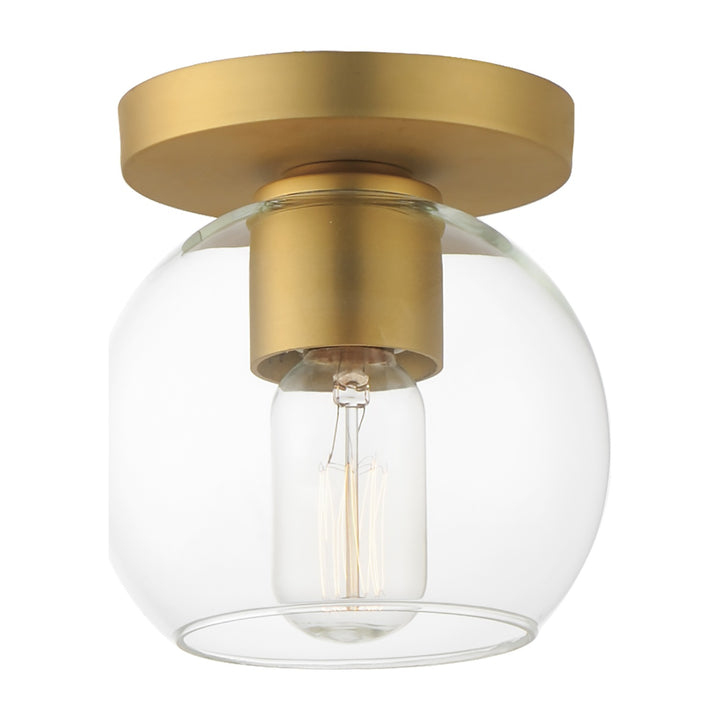 Knox 1-Light Flush Mount by Studio M Lighting in Natural Aged Brass