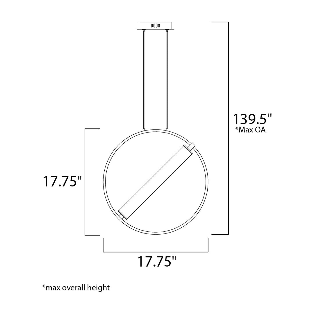 Flare LED Pendant 253274 by Studio M Lighting – line drawing