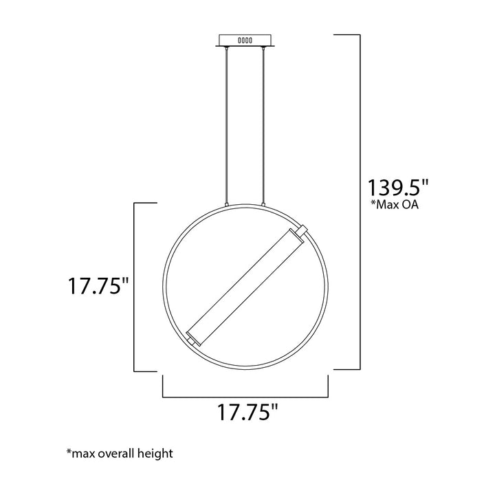 Flare LED Pendant 253274 by Studio M Lighting – line drawing