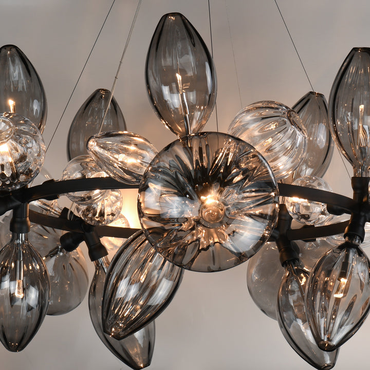 Ray Dance Cluster Ray Dance 30-Light 5 Cluster LED Pendant by Studio M Lighting – lifestyle