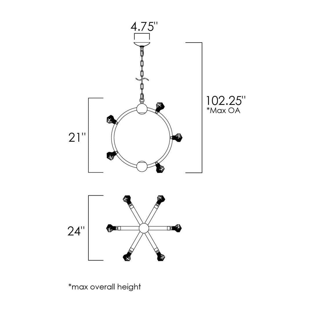 Norma Jeane Pendant 23772 by Studio M Lighting – line drawing