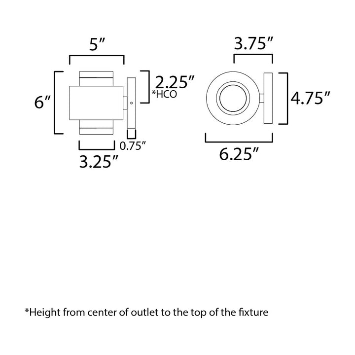 Reveal Outdoor Reveal Small LED Outdoor Wall Sconce by Studio M Lighting – line drawing
