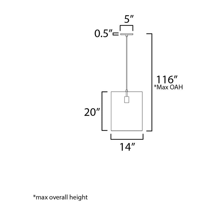 Shaka 1-Light Pendant by Studio M Lighting – line drawing