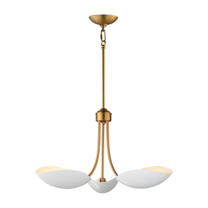 Maris Multi-Light Pendant by Studio M Lighting in White/Natural Aged Brass