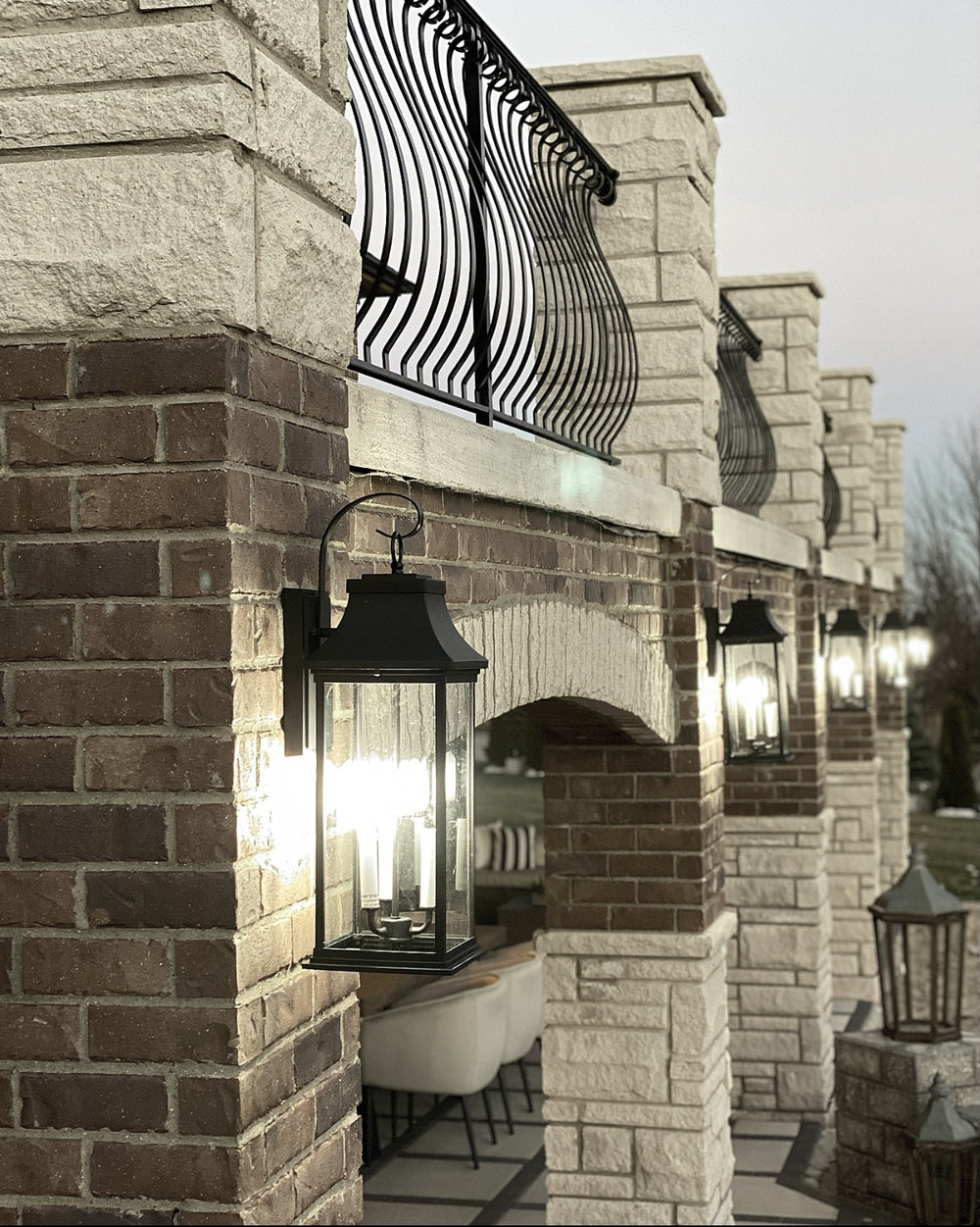 Vicksburg 3-Light Large Outdoor Wall Sconce by Studio M Lighting – lifestyle