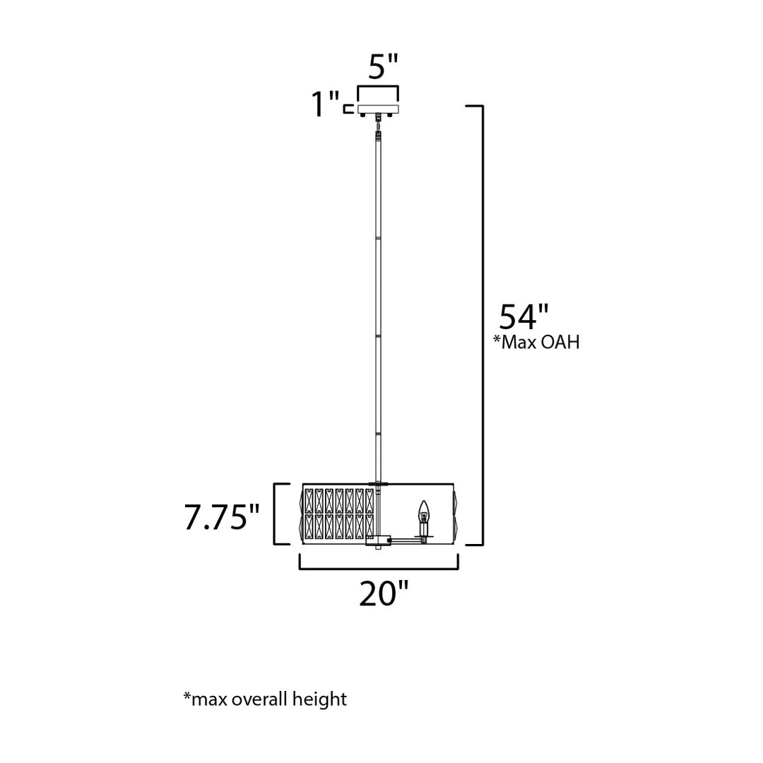 Madeline 4-Light Pendant by Studio M Lighting – line drawing
