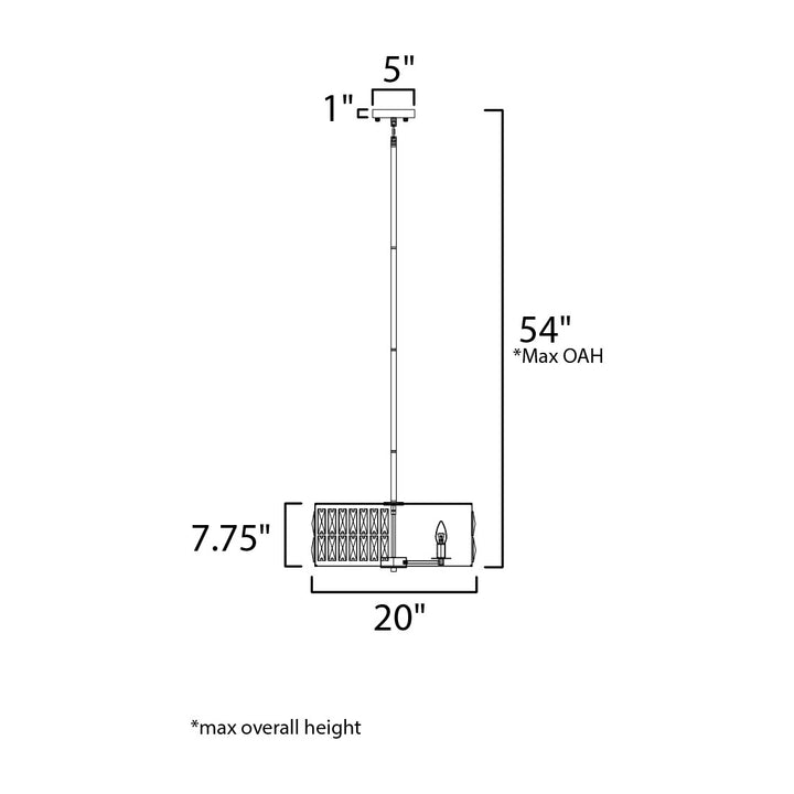 Madeline 4-Light Pendant by Studio M Lighting – line drawing