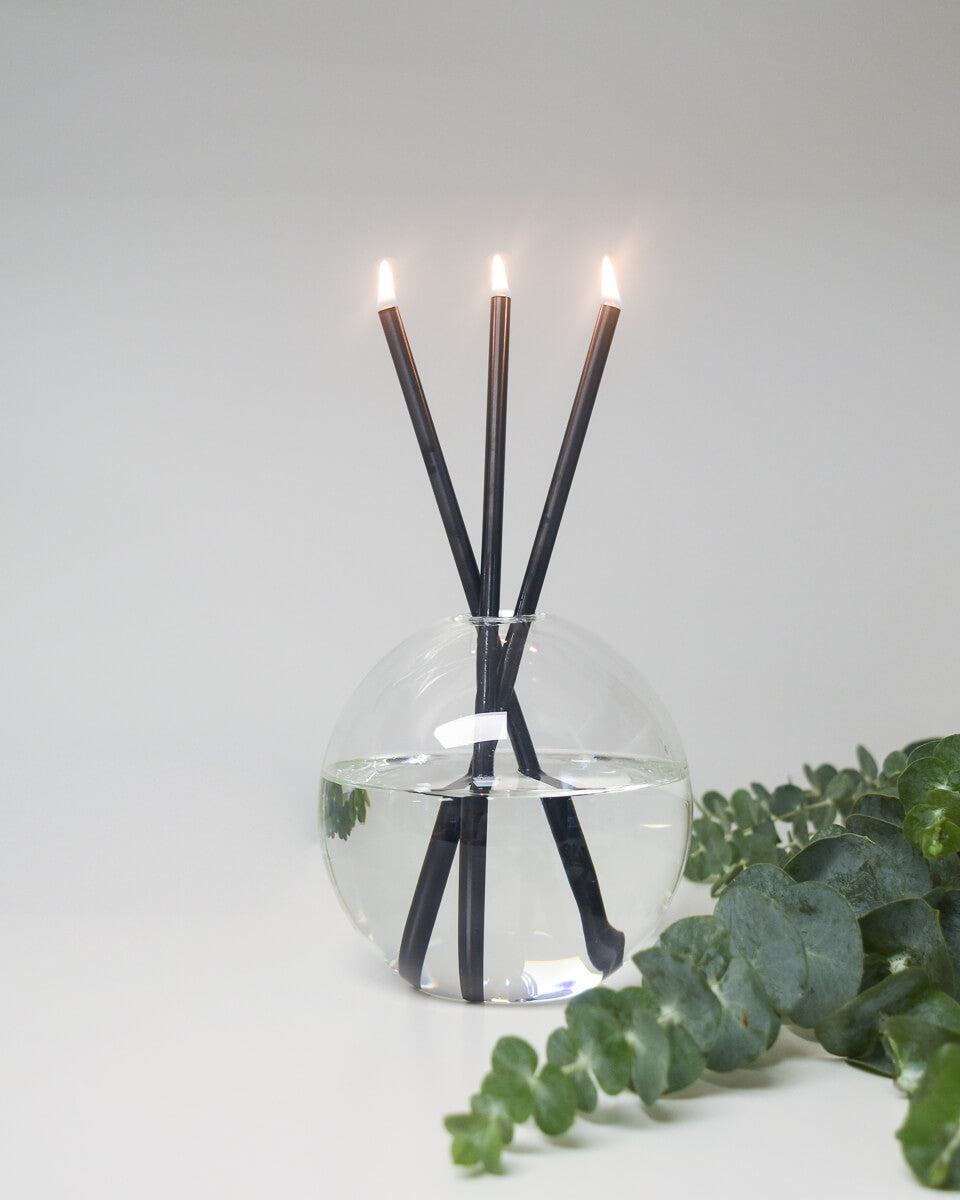 Neva Candle Set — Black / Clear