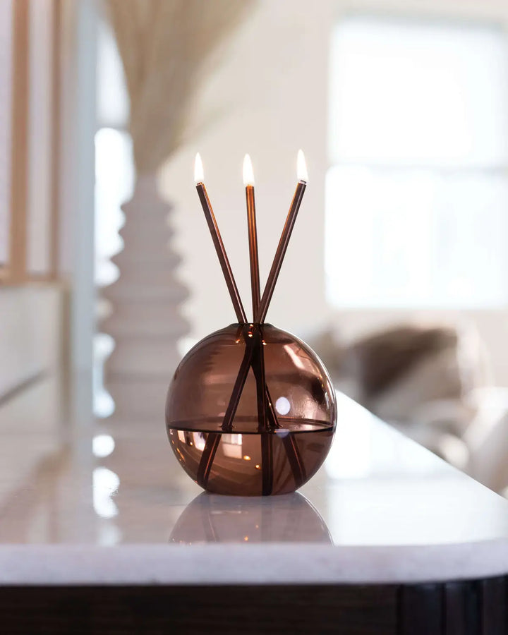Neva Candle Set — Copper / Deep Dune — lifestyle