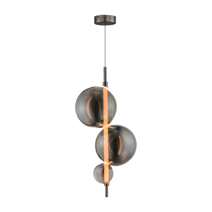 Dreamer 26" LED Single Pendant by Studio M Lighting in Black Chrome