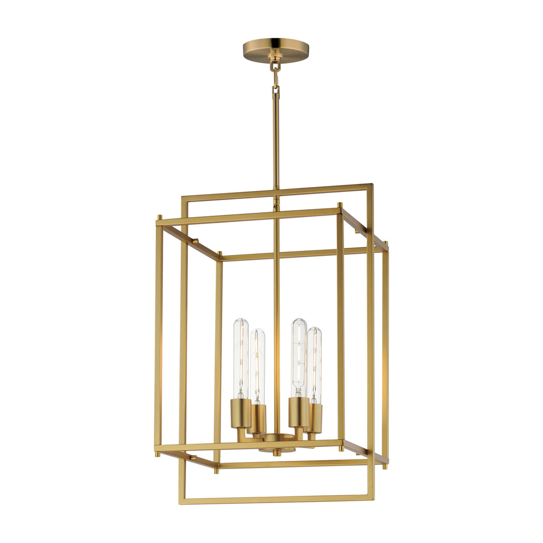 Gridline Large Pendant by Studio M Lighting in Natural Aged Brass