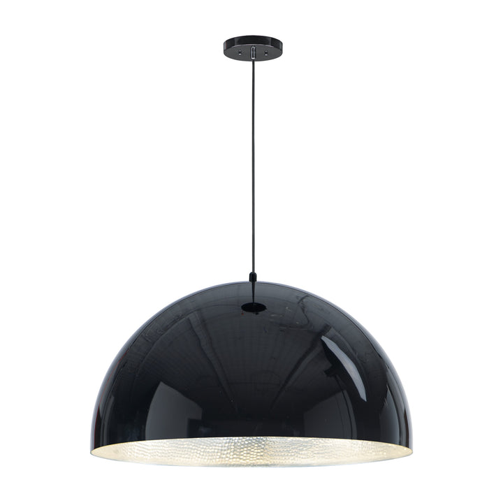 Hemisphere LED Pendant 254906 by Studio M Lighting in Gloss Black / Aluminum