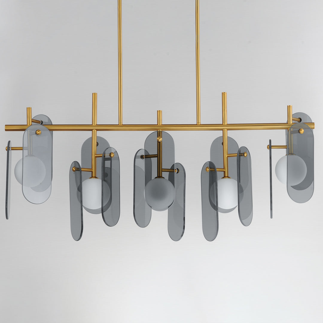 Megalith - Glass Megalith 5-Light Linear by Studio M Lighting – lifestyle