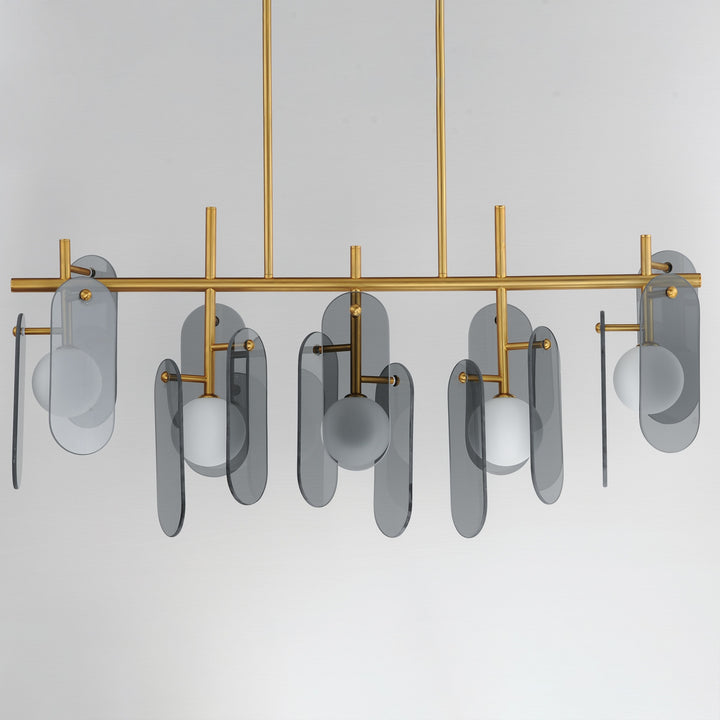 Megalith - Glass Megalith 5-Light Linear by Studio M Lighting – lifestyle