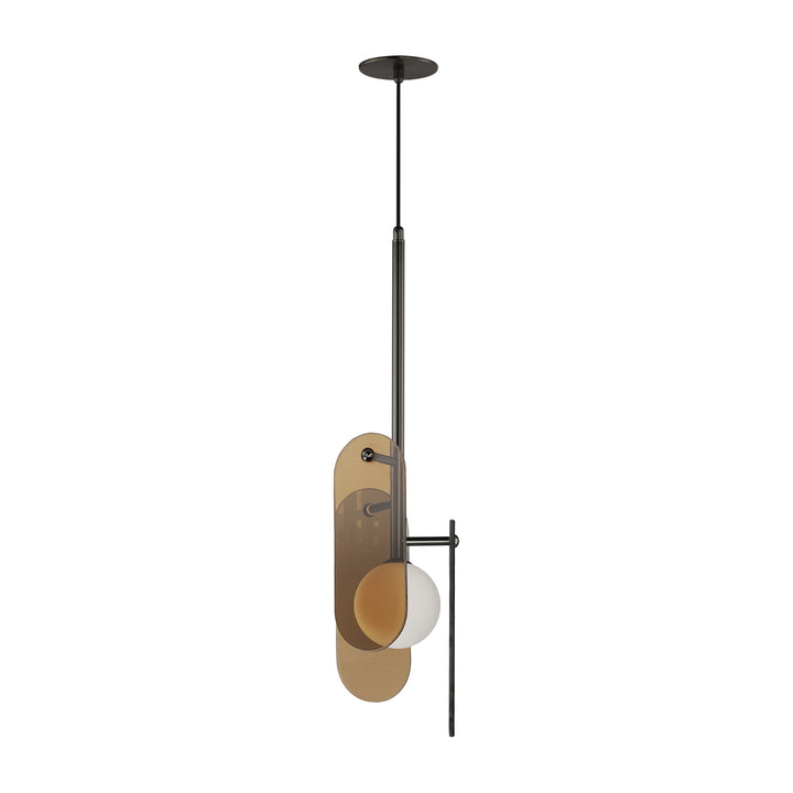 Megalith - Glass Megalith Cord Hung Pendant by Studio M Lighting in Gunmetal