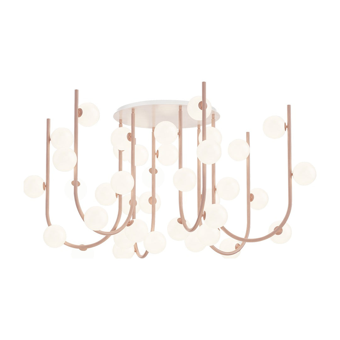 Contour MTO Contour 36-Light MTO Fixed Pendant by Studio M Lighting in Palazzo Pink