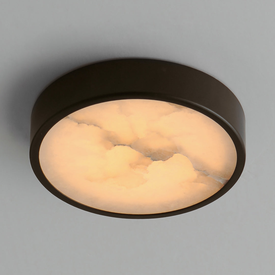 Slab 5.5 LED Alabaster Flush Mount by Studio M Lighting – lifestyle