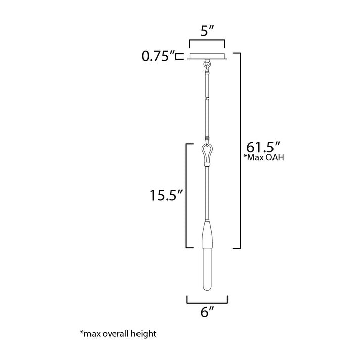 Pioneer 1-Light Pendant by Studio M Lighting – line drawing