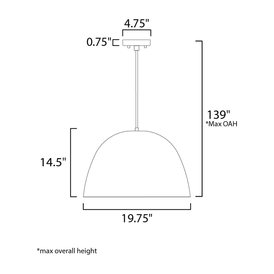 Palla LED Pendant 254926 by Studio M Lighting – line drawing